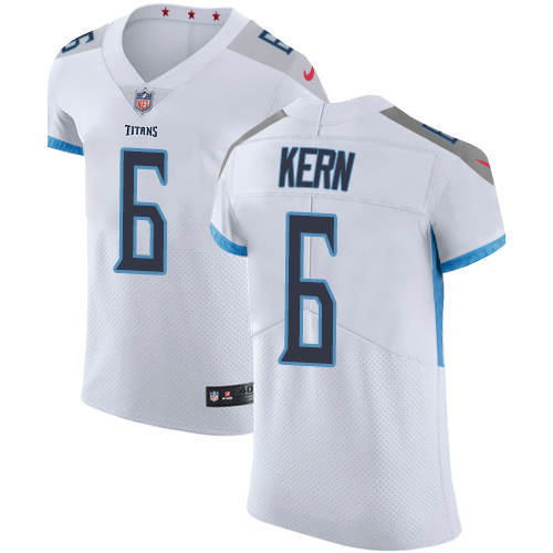 Nike Titans #6 Brett Kern White Men's Stitched NFL Vapor Untouchable Elite Jersey